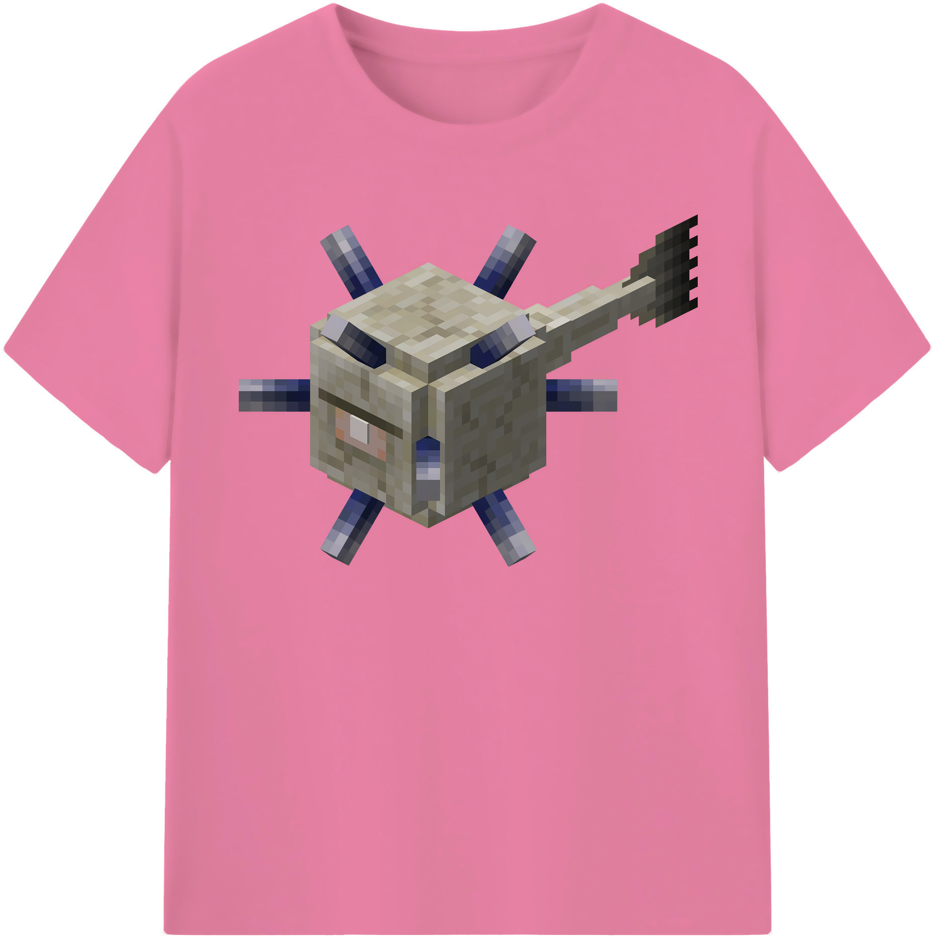 （画像用） マインクラフト ブロックの世界 Minecraft MC Block world 綿100％半袖Tシャツ（フロントプリント）